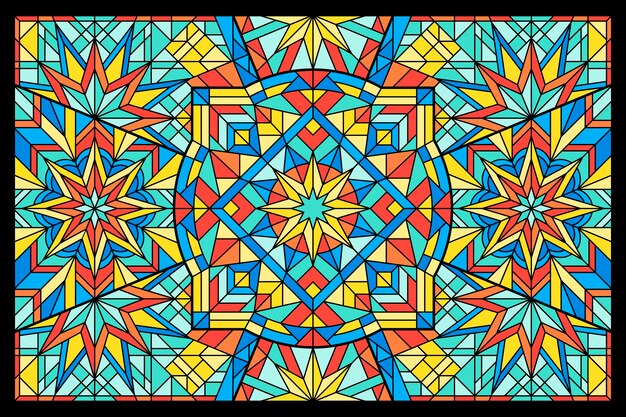 Fondo de vidrieras de diseño plano