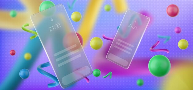 Fondo con vidrio borroso de la pantalla del teléfono móvil