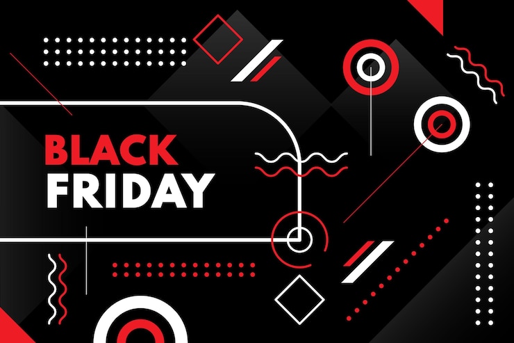 Vector gratuito fondo de viernes negro geométrico plano