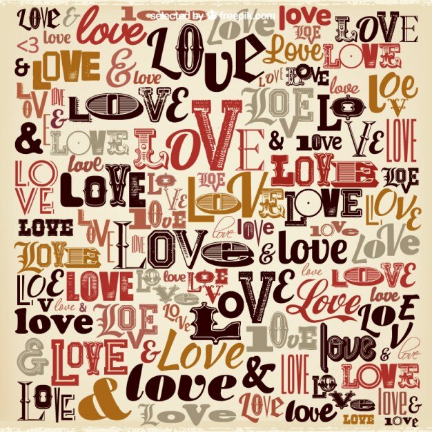Fondo vintage de amor
