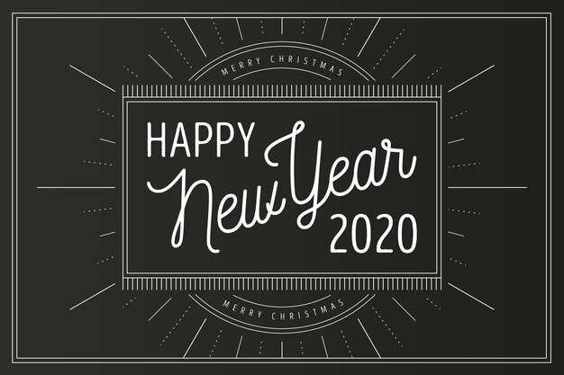 Fondo vintage año nuevo 2020