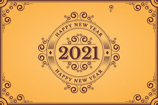 Fondo vintage año nuevo 2021