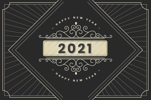 Vector gratuito fondo vintage año nuevo 2021