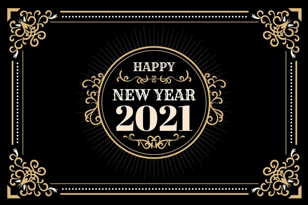 Fondo vintage año nuevo 2021