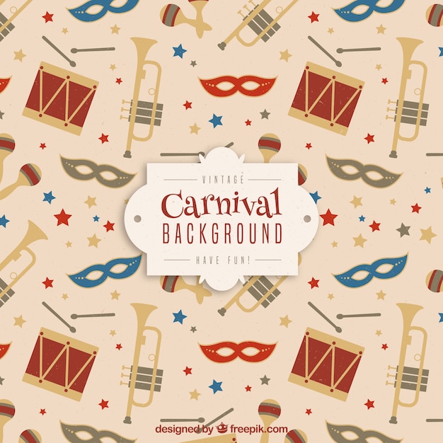 Fondo vintage de carnaval