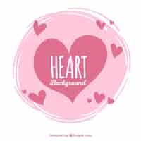 Vector gratuito fondo vintage de corazones