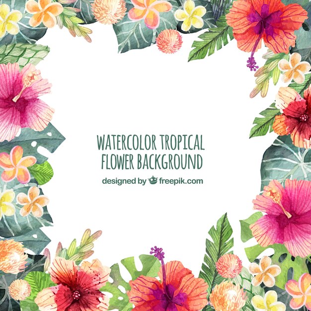 Fondo vintage decorativo de flores con acuarela