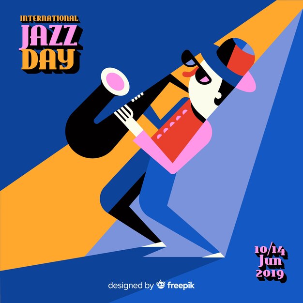 Fondo vintage del día internacional del jazz 