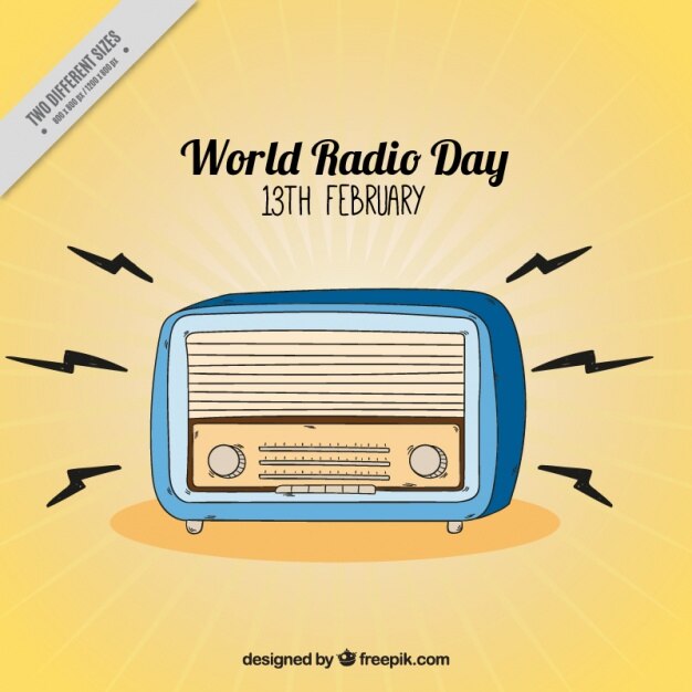 Fondo vintage del día mundial de la radio