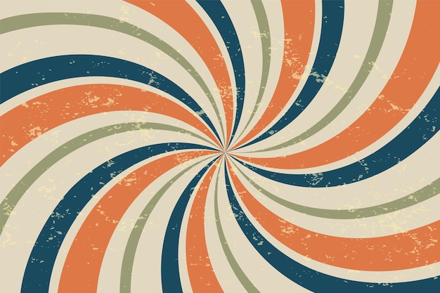 Fondo vintage espiral rayos retro