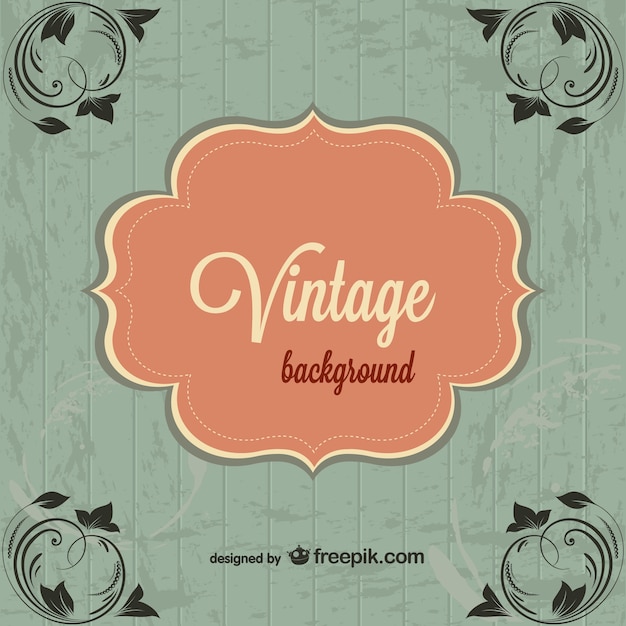 Fondo vintage con esquinas florales