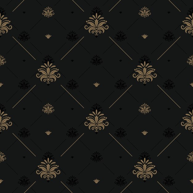 Fondo vintage de lujo para un diseño elegante. Fondo vintage, decoración de patrones sin fisuras. Ilustración vectorial
