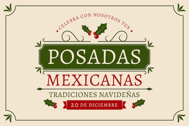 Fondo vintage posadas mexicanas