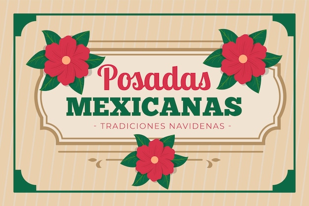 Vector gratuito fondo vintage posadas mexicanas