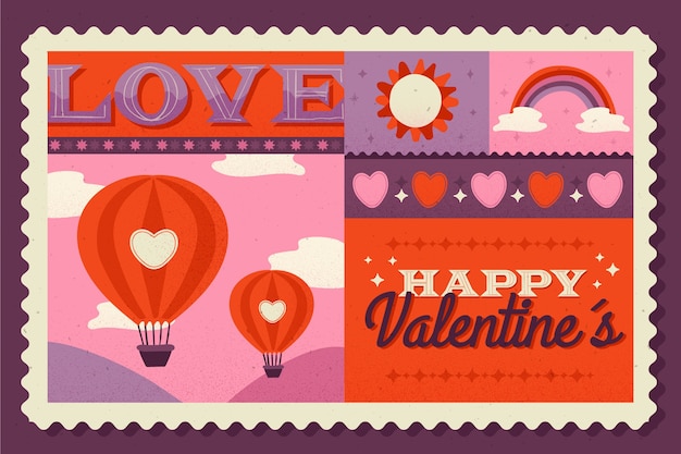 Vector gratuito fondo vintage de san valentín