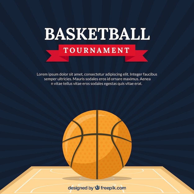 Fondo vintage de torneo de baloncesto 