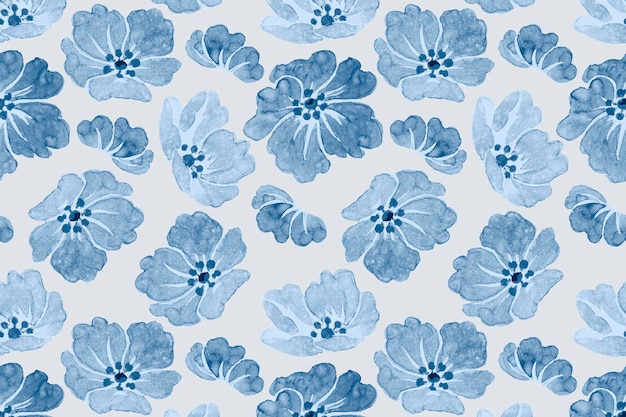 Vector gratuito fondo vintage vector patrón floral azul