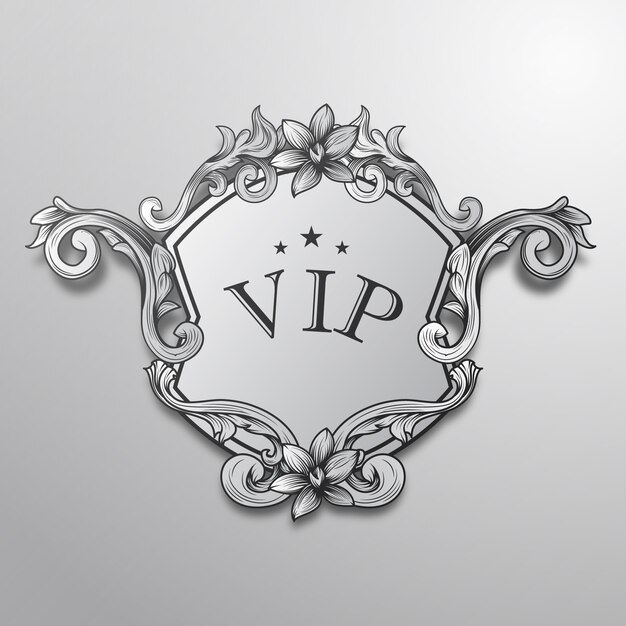 Fondo vip con diseño plateado