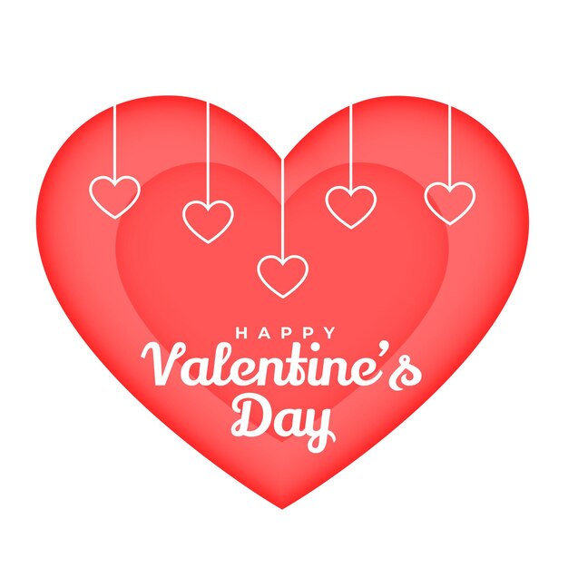 fondo de la víspera del día de San Valentín con corazones colgantes