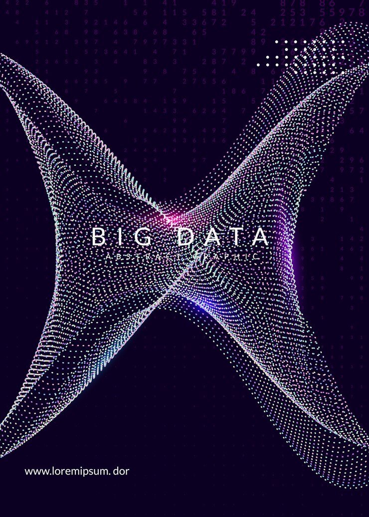 Vector gratuito fondo de visualización tecnología para big data artificial en