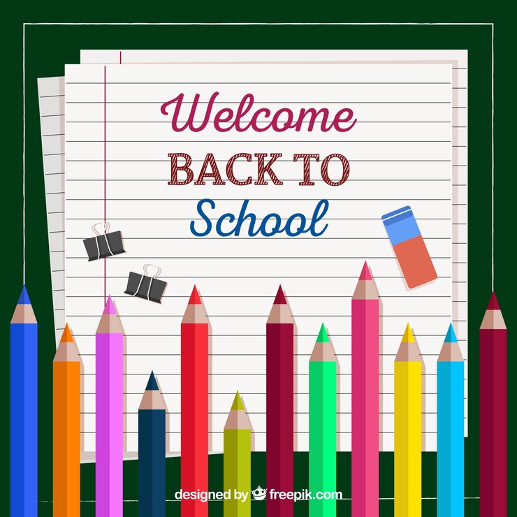 Vector gratuito fondo de vuelta al cole con lapices coloridos