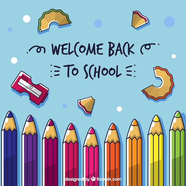 Fondo de vuelta al colegio con lápices