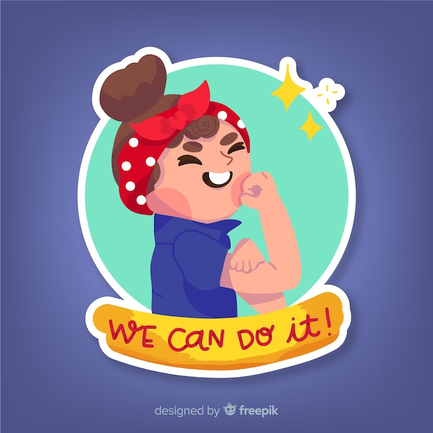 Vector gratuito fondo we can do it!