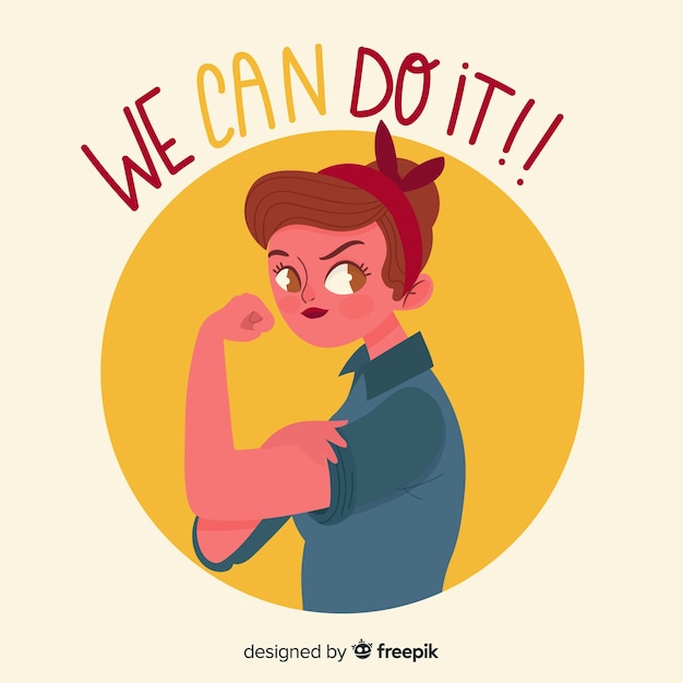 Vector gratuito fondo we can do it!