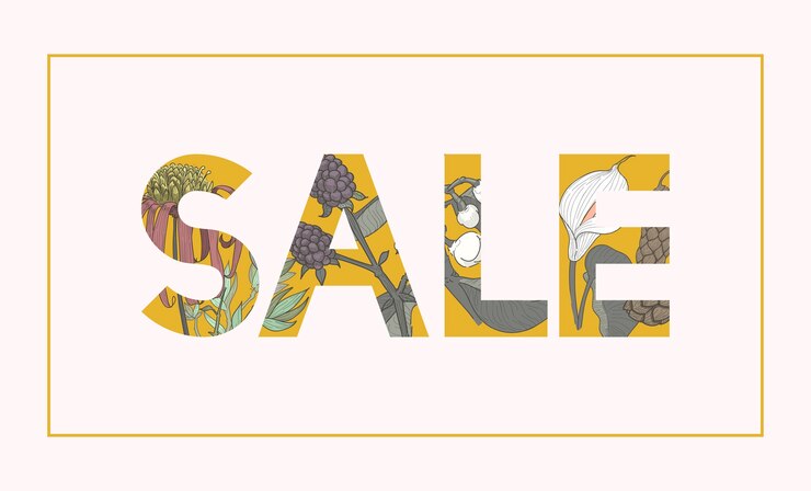 Vector gratuito fondo de word botanic de palabra de venta