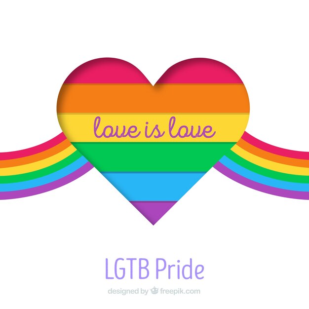Fondo de world pride con corazón