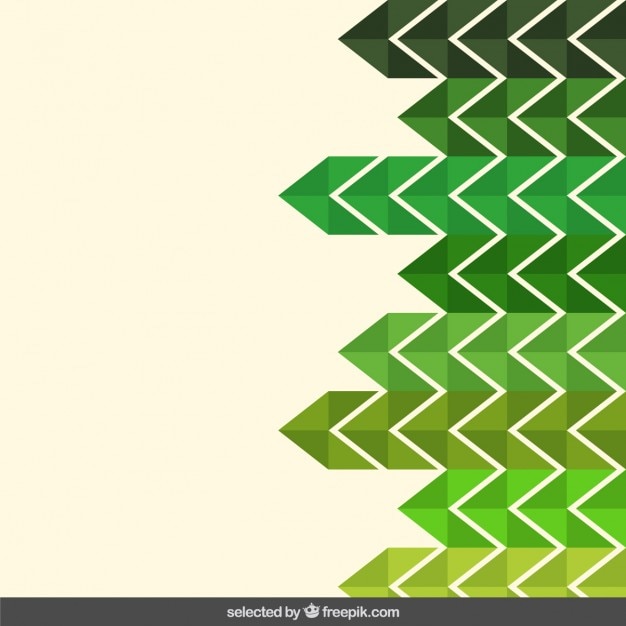 Vector gratuito fondo zigzag en tonos verdes