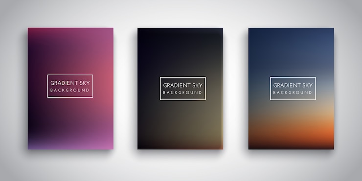 Vector gratuito fondos de cielo del atardecer gradiente