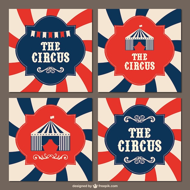 Vector gratuito fondos de circo vintage