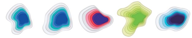 Fondos de corte de papel vectorial