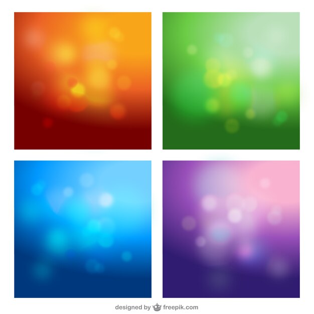 Fondos estilo bokeh de diversos colores