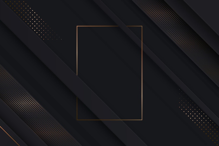 Vector gratuito fondos negros degradados con marcos dorados