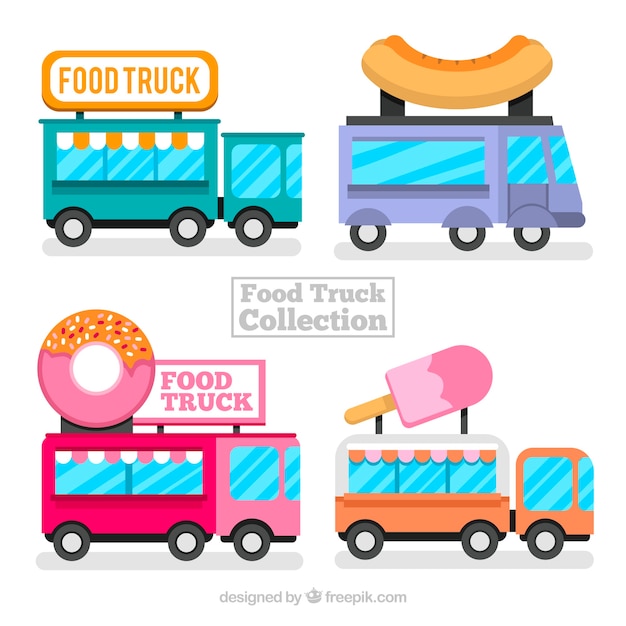 Food trucks con variedad de comida