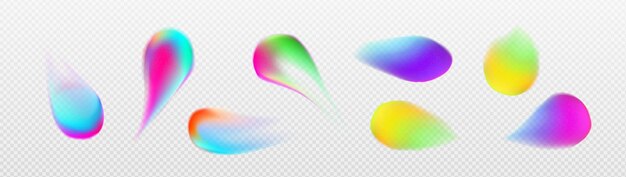 Forma abstracta con color de gradiente y efecto de desenfoque