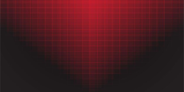 forma geométrica abstracta roja con patrón de línea de cuadrícula