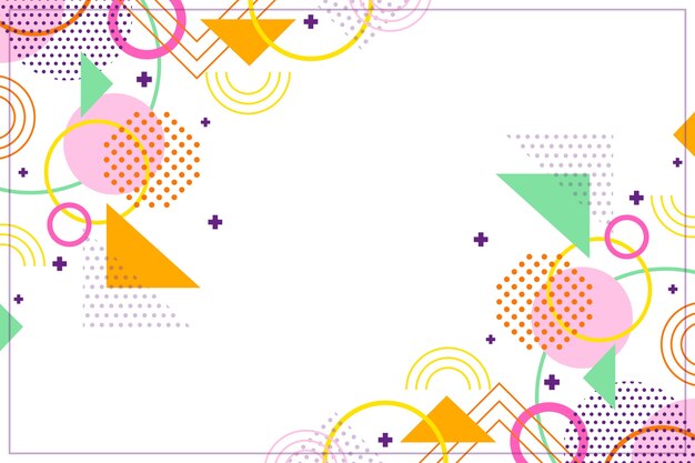 Forma geométrica de fondo en el diseño plano
