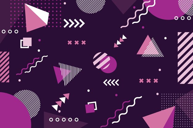 Forma geométrica de fondo en el diseño plano