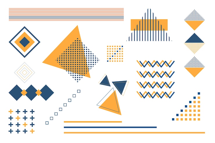 Vector gratuito forma geométrica de fondo en el diseño plano