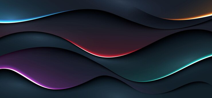forma ondulada oscura con fondo claro brillante