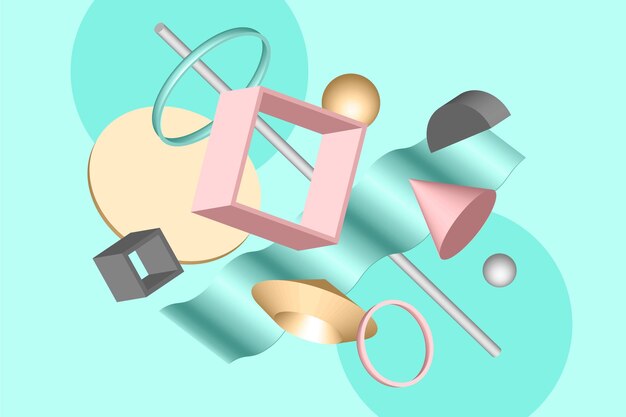 Las formas 3D de fondo