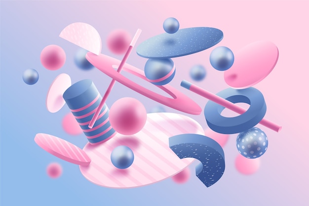 Las formas abstractas en 3D de fondo