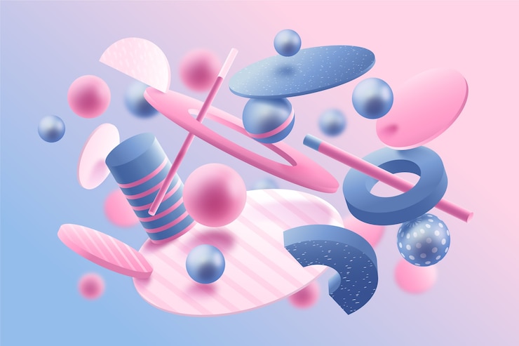 Vector gratuito las formas abstractas en 3d de fondo