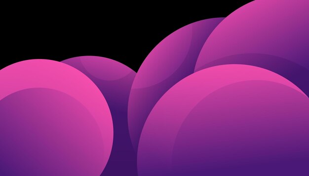 formas abstractas púrpuras y rosas sobre un fondo negro