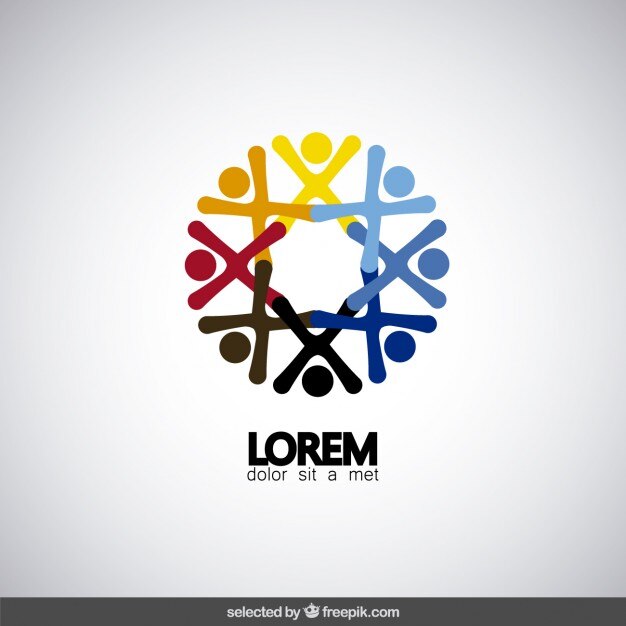 Formas abstractas que hacen un logotipo redondo