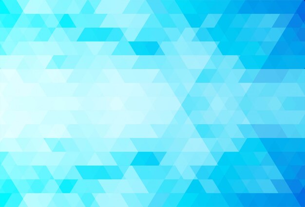 Las formas abstractas del triángulo azul en el fondo