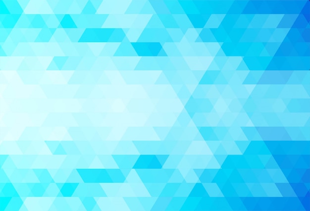 Las formas abstractas del triángulo azul en el fondo